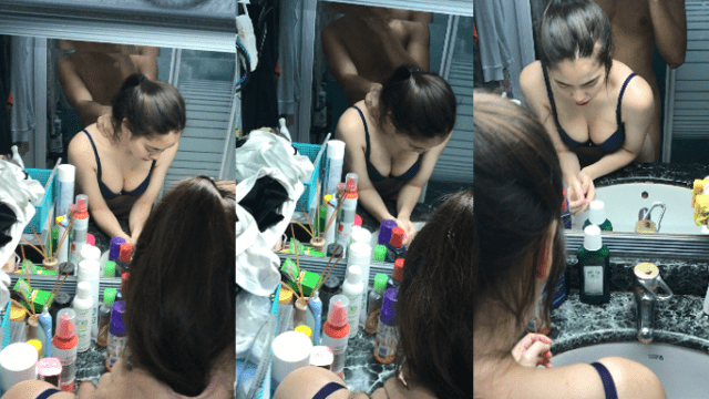 Doggy em trước gương trong nhà vệ sinh - phimsex69.vip