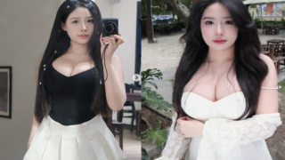 Check hàng em Giang bím hồng trắng nõn